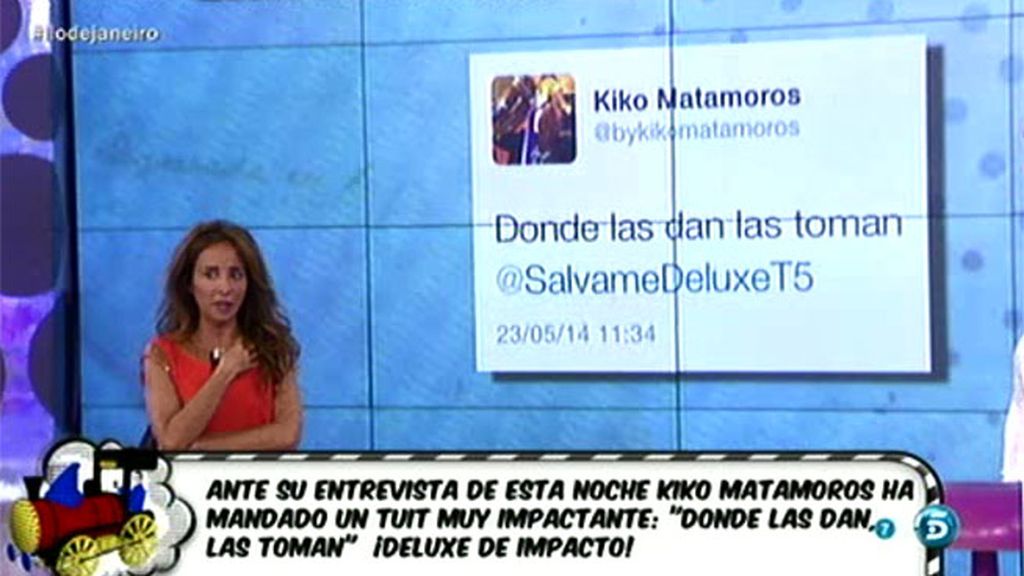 Kiko Matamoros está preparado para el 'Deluxe': "Donde las dan, las toman"