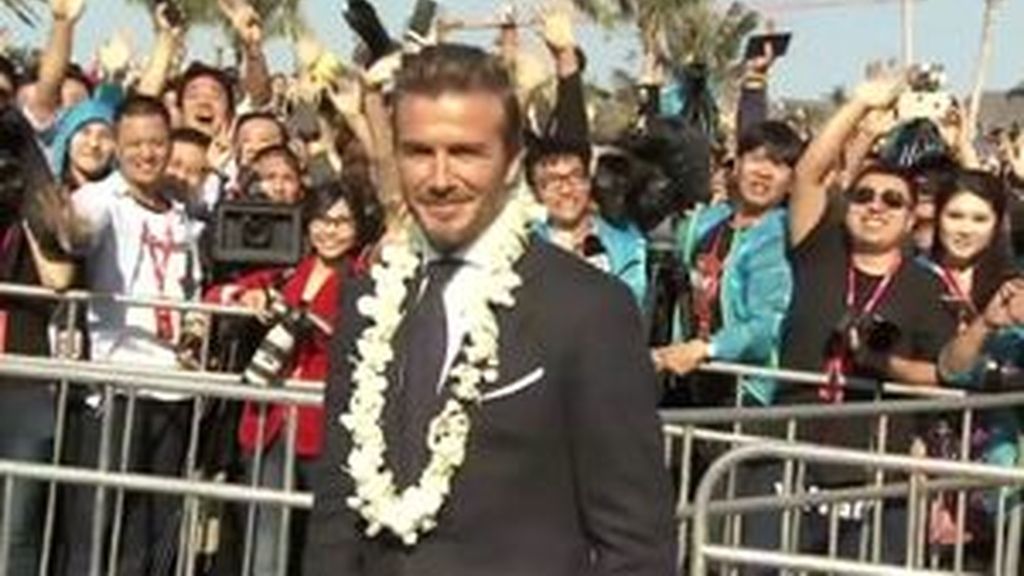 Beckham desata la locura de sus fans en Shanghai