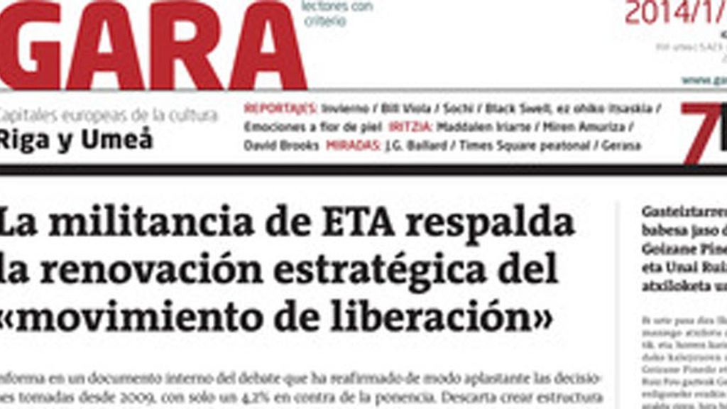 ETA se reafirma en el abandono de las armas en un comunicado