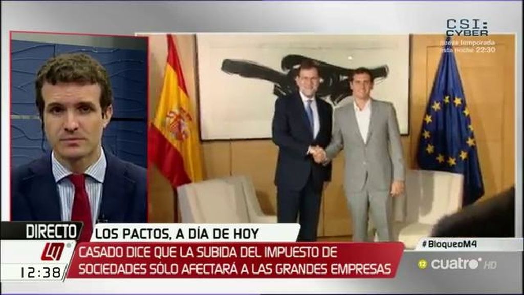 Pablo Casado: “El PSOE tiene que elegir si es parte del problema o de la solución”