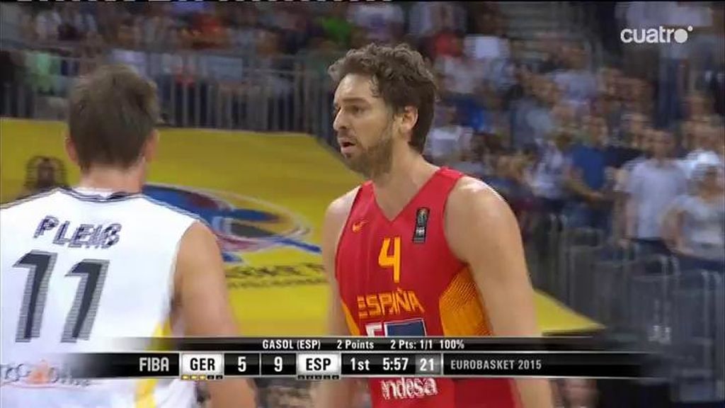 ¡Sociedad engrasada! Gasol y Mirotic hacen daño a la defensa de Alemania