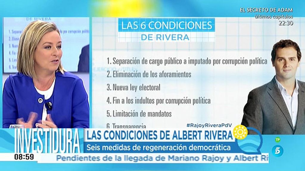 Ana Oramas: "Rivera ha puesto seis condiciones que no dependen del PP"