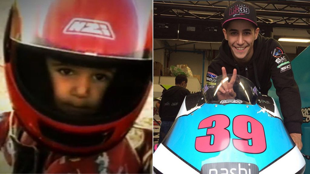 Luis Salom, desde los dos años subido a la moto