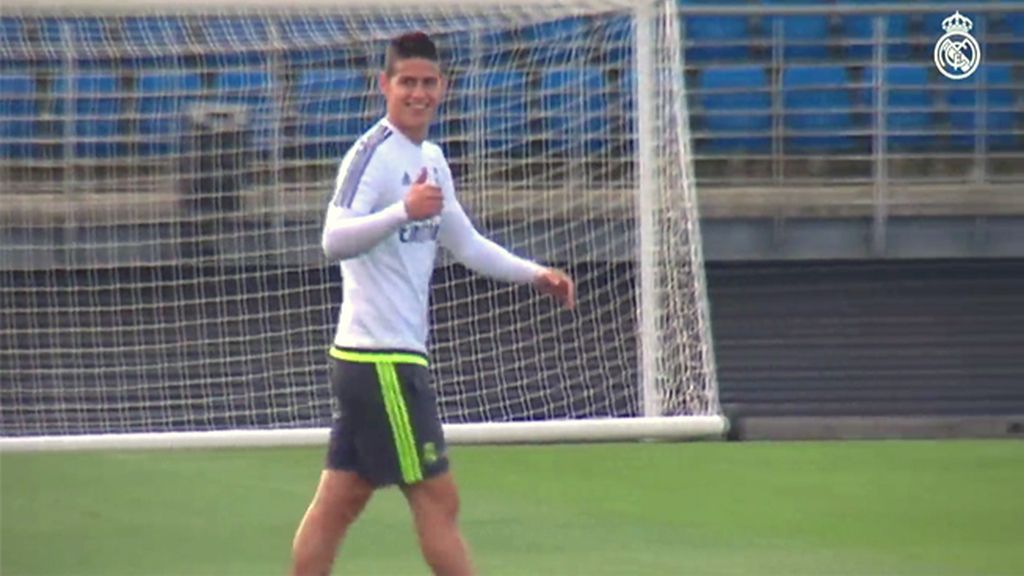 James, Pepe y Benzema vuelven al trabajo con el grupo