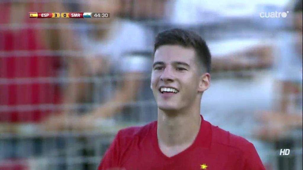 ¡Santi Mina hizo el cuarto para España gracias a un gran pase de Óliver! (4-0)