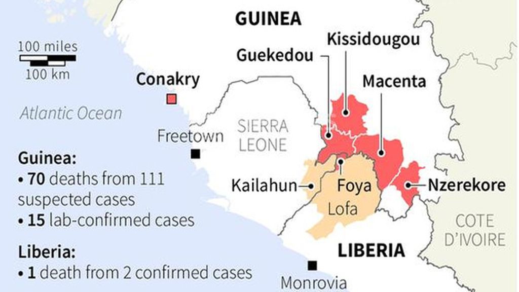 El Ébola se extiende ya a tres países