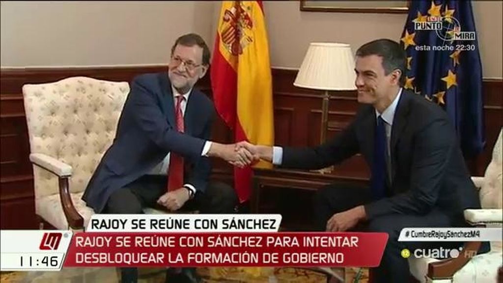 Rajoy se reúne con Sánchez para intentar desbloquear la formación de Gobierno