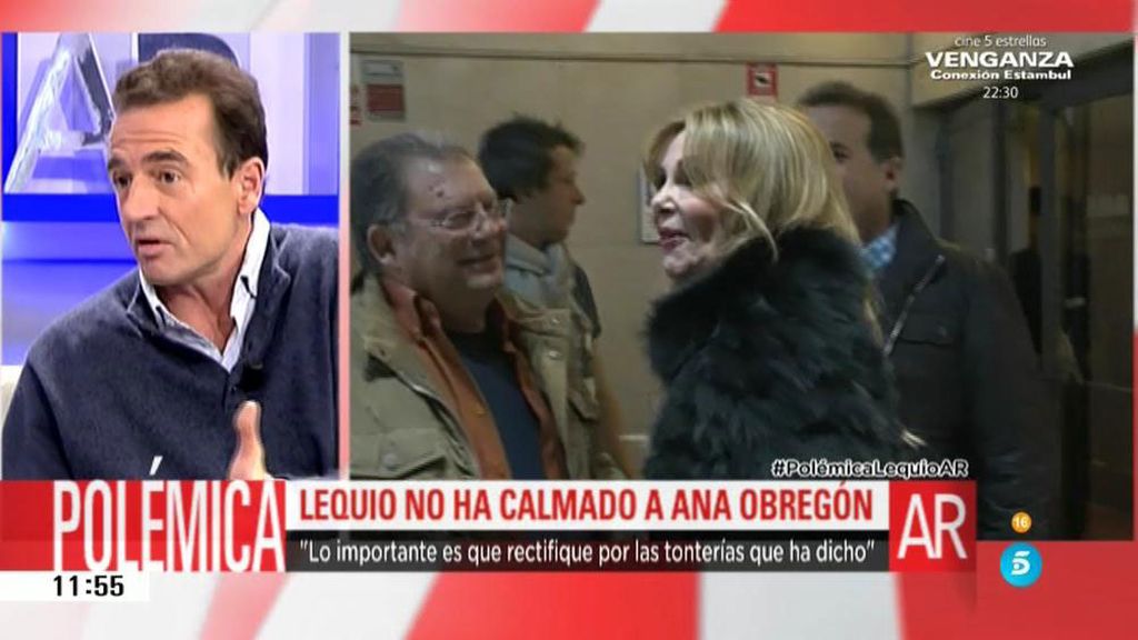 Lequio responde a Ana: "Yo no empleo esa mala leche con ella por respeto a mi hijo"