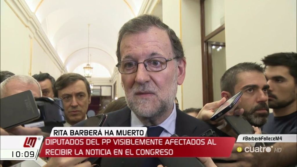 Mariano Rajoy, tras el fallecimiento de Rita Barberá: “Me siento enormemente apenado”