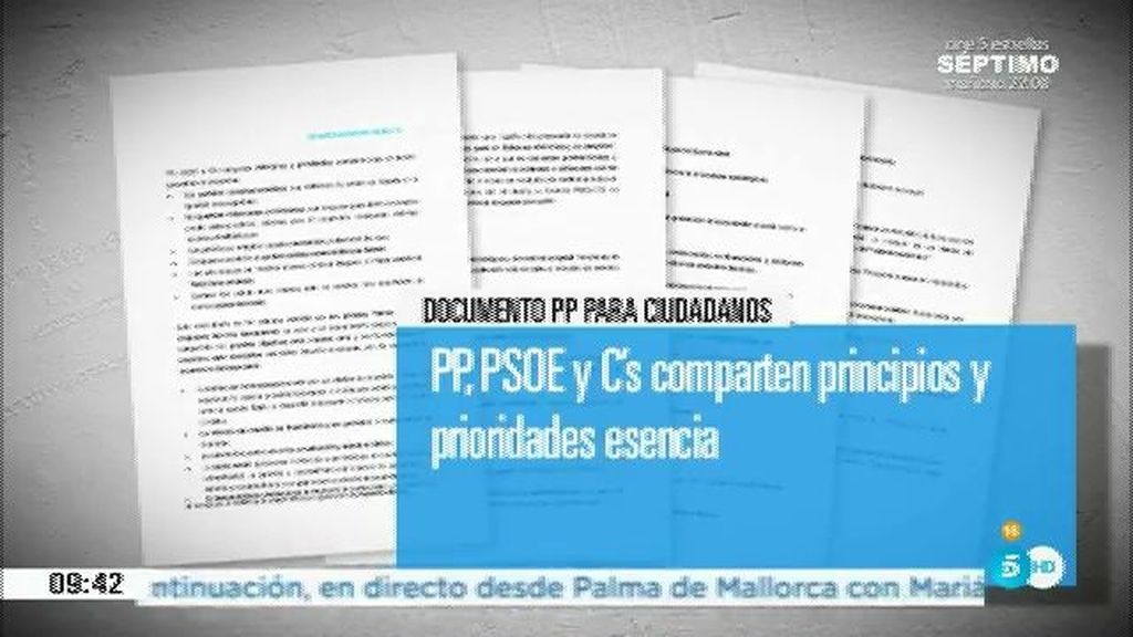 ¿Cuál es el contenido del documento que el PP ha entregado a Ciudadanos?