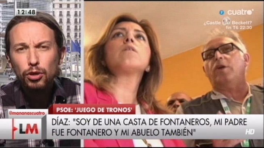 Pablo Iglesias, a Susana Díaz: "La casta no la define el origen de tu abuelo, sino el comportamiento de los políticos"