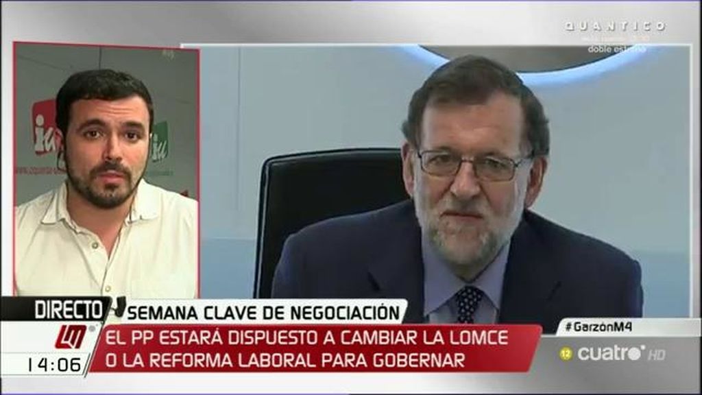 A. Garzón, sobre el PSOE: “No quieren ser quienes faciliten el gobierno, quieren que otros le hagan el trabajo sucio”