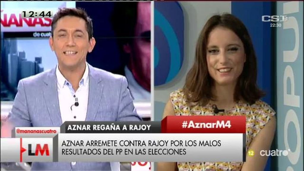 Andrea Levy, sobre Aznar: "Es un militante más y puede manifestarse sobre el PP"