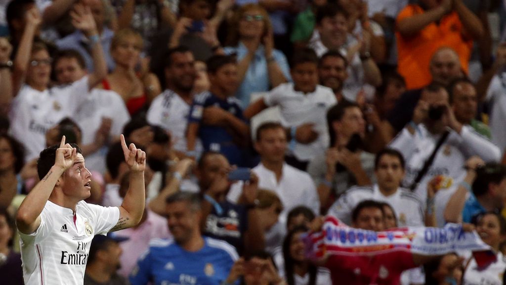 James Rodríguez debutó en el Santiago Bernabéu marcando el gol del Real Madrid