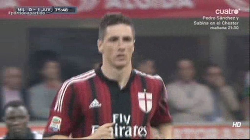 Amargo debut de Torres con el Milán