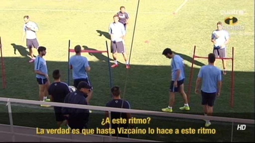 El 'Profe Ortega' aprieta en el entrenamiento del Atlético: "A este ritmo entrena Vizcaíno"