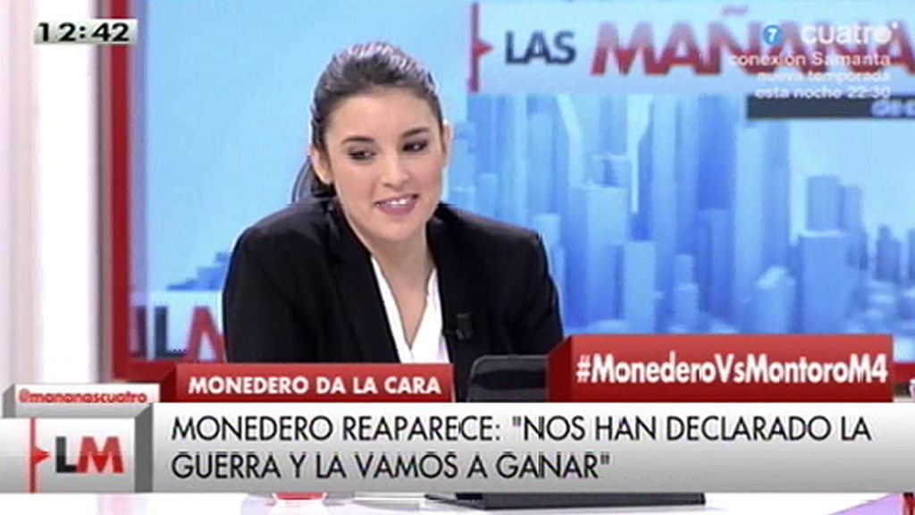 Irene Montero: "Creemos que se nos va a quedar pequeña la Puerta del Sol"