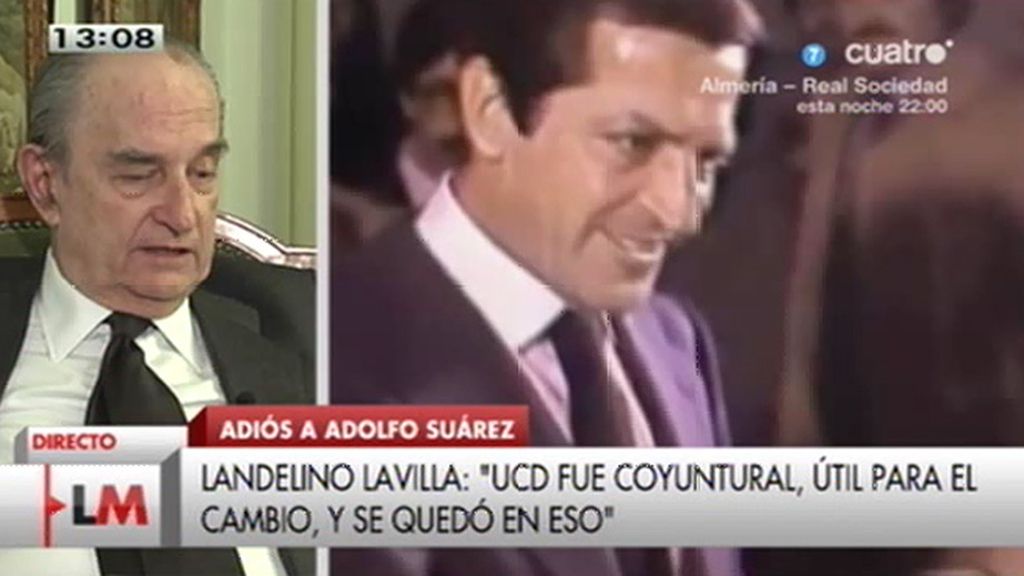 Landelino Lavilla, sobre Suárez: “No le dejé caer ni le di la espalda”