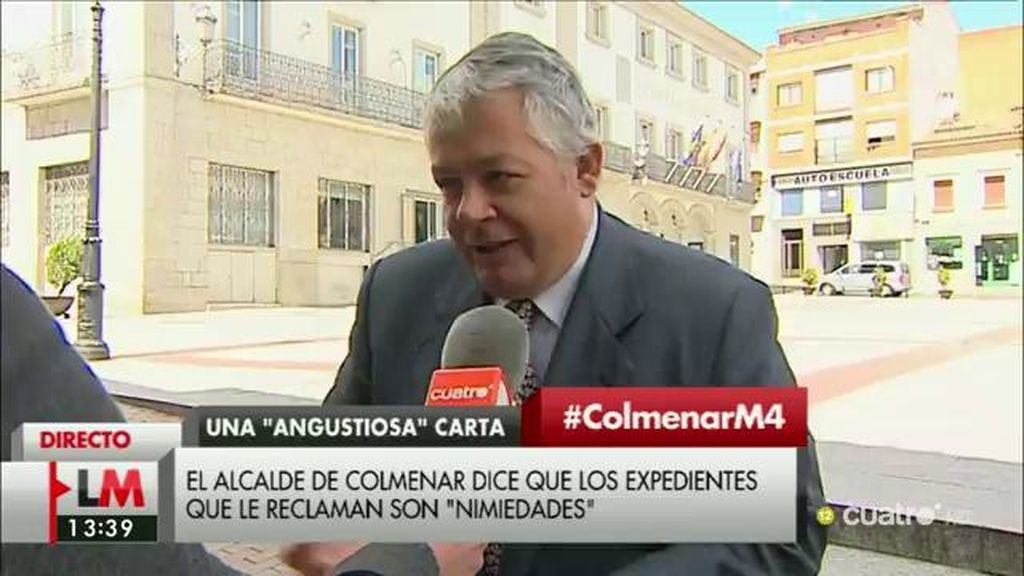M.A. Santamaría, alcalde de Colmenar: "Aquí no hay nada de la Púnica"
