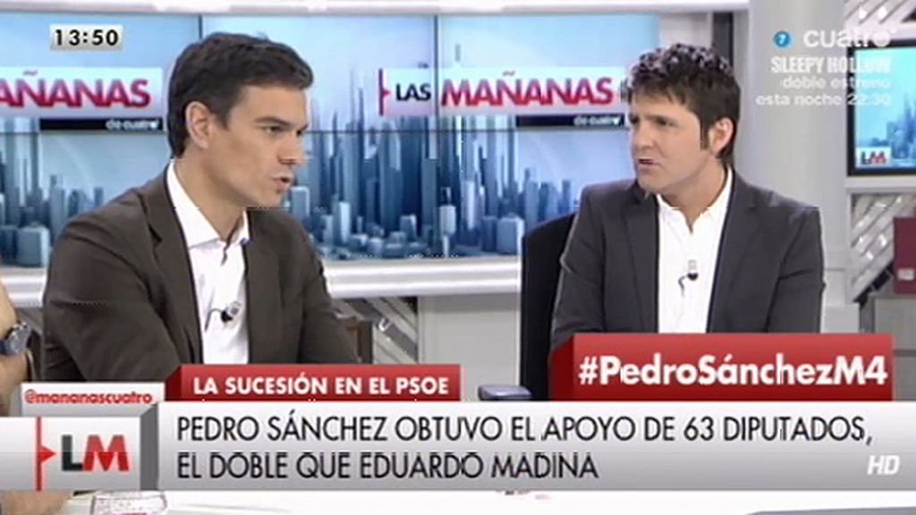Pedro Sánchez: "Felipe González no es casta como dice Pablo Iglesias"