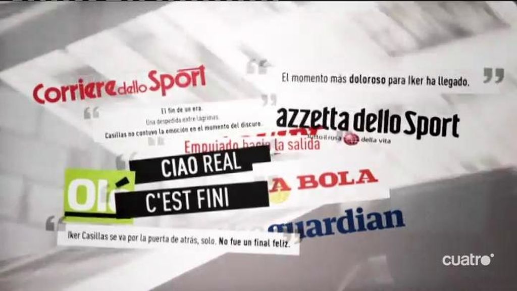 La prensa internacional criticó las formas con Casillas: "El Madrid no siempre es elegante"
