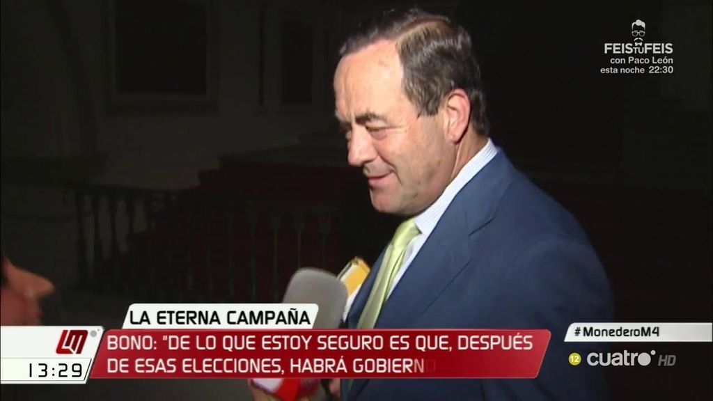 Bono: "De lo que estoy seguro es que después de estas elecciones habrá gobierno"