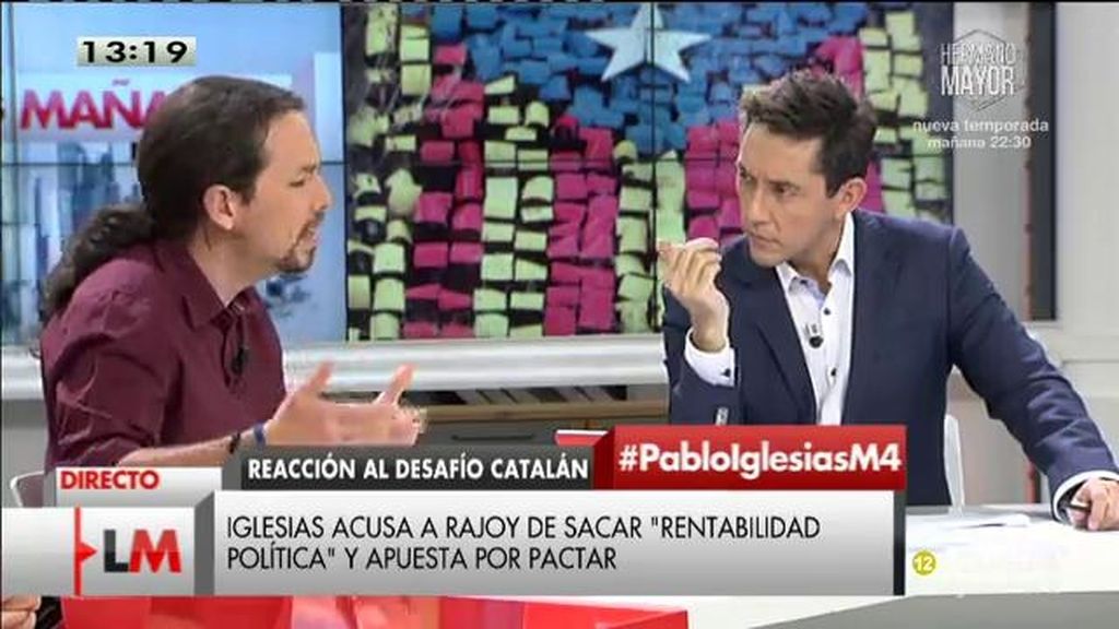 Pablo Iglesias: "Si sigue el PP hasta los de Valladolid se van a querer independizar"