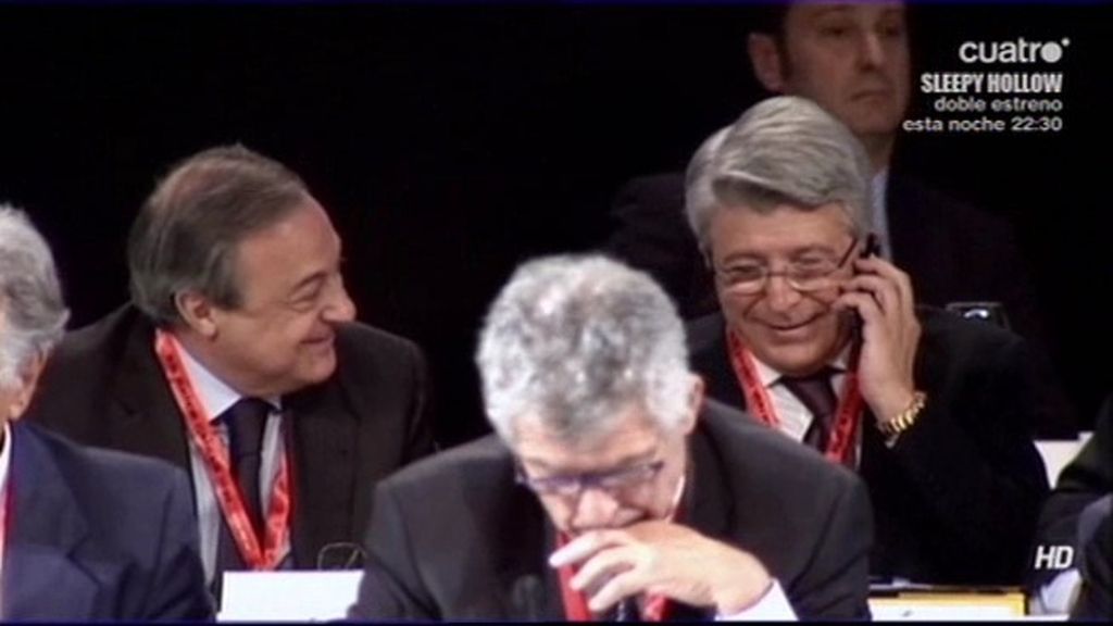 Enrique Cerezo y Florentino Pérez se lo pasaron en grande durante el sorteo