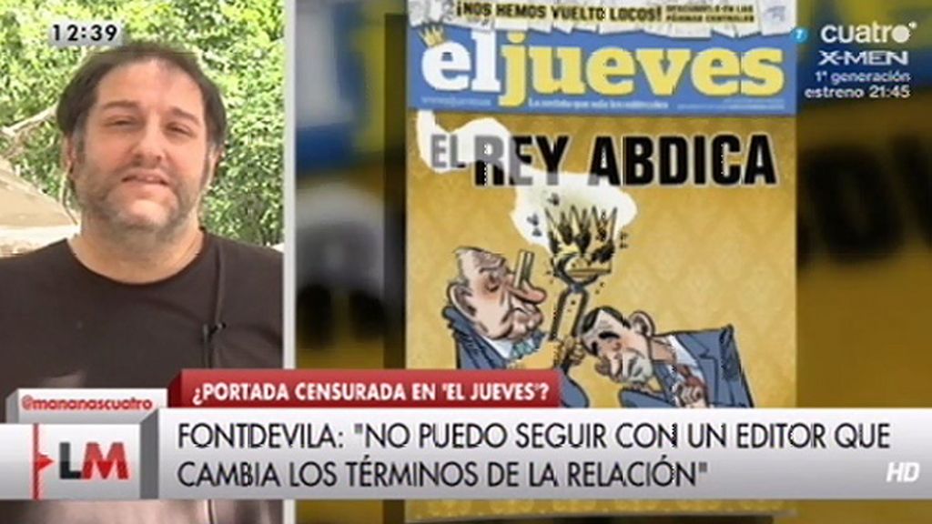 M. Fontdevila: "Se me dice que el editor no quiere que se hable del Rey en portada"