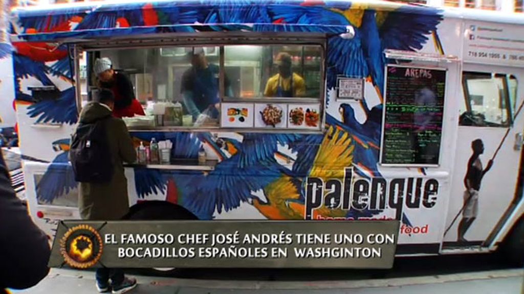Arepa de maíz y comida colombiana en los camiones callejeros de Nueva York