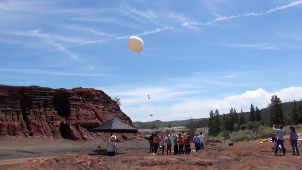 Así ha sido el lanzamiento al espacio de un globo equipado con un localizador GPS