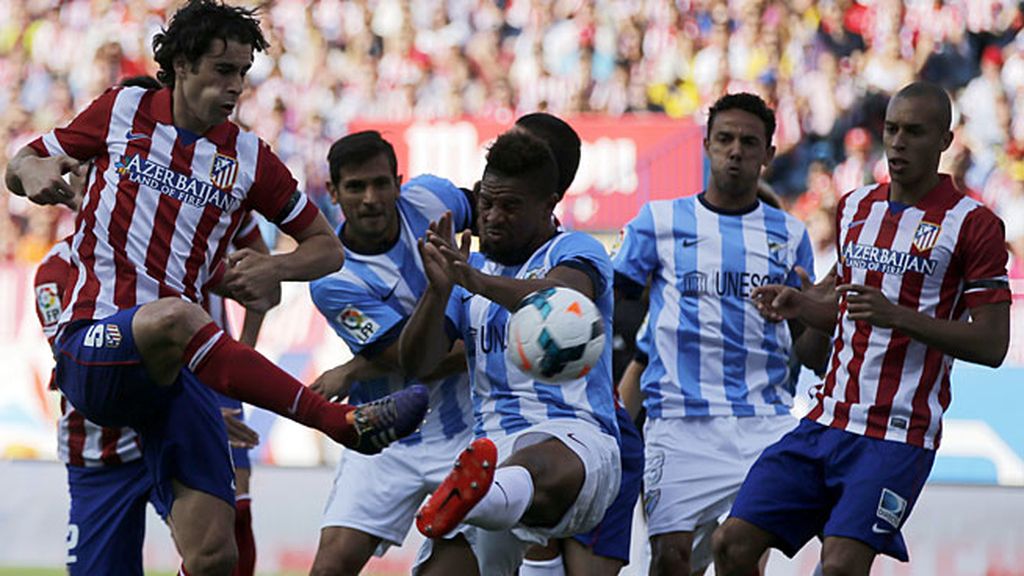 El Atlético se queda sin fiesta en el Calderón con su empate ante el Málaga (1-1)