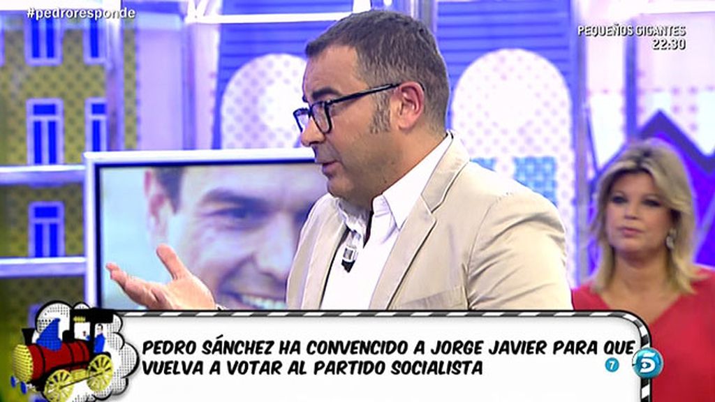 Jorge Javier: "El paso de Pedro Sánchez significa respeto a la audiencia"