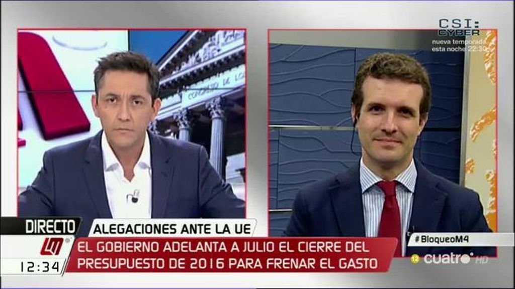 La entrevista de Pablo Casado, a la carta