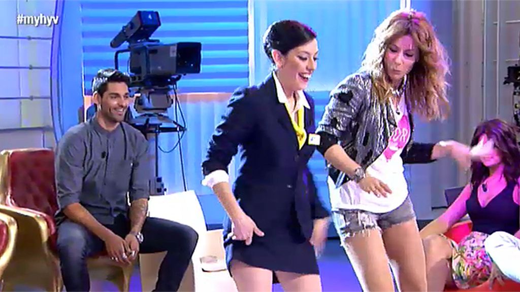 Azahara saca todo su ritmo en plató Azahara saca todo su ritmo en plató