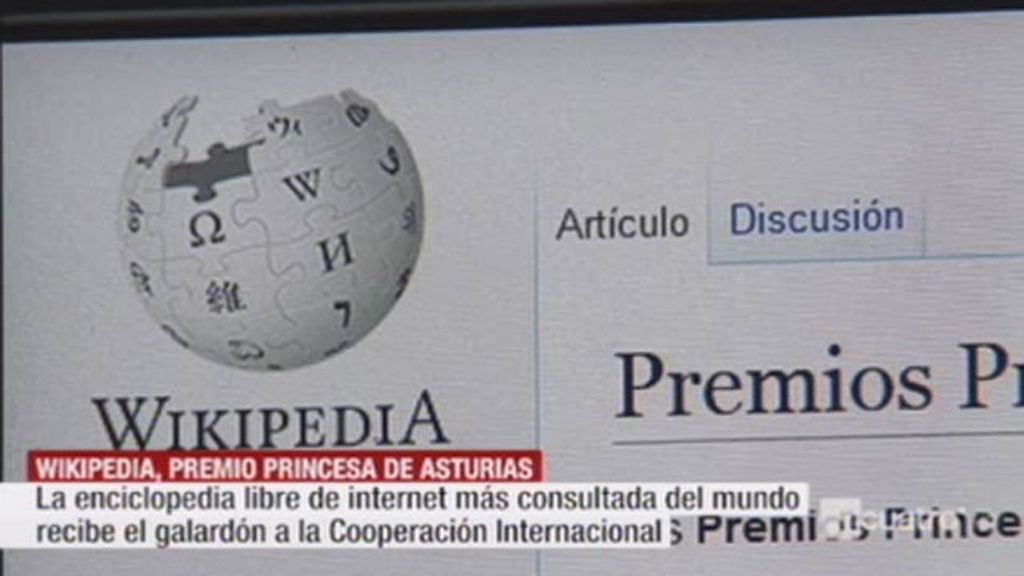 Wikipedia, premio Princesa de Asturias de Cooperación Internacional
