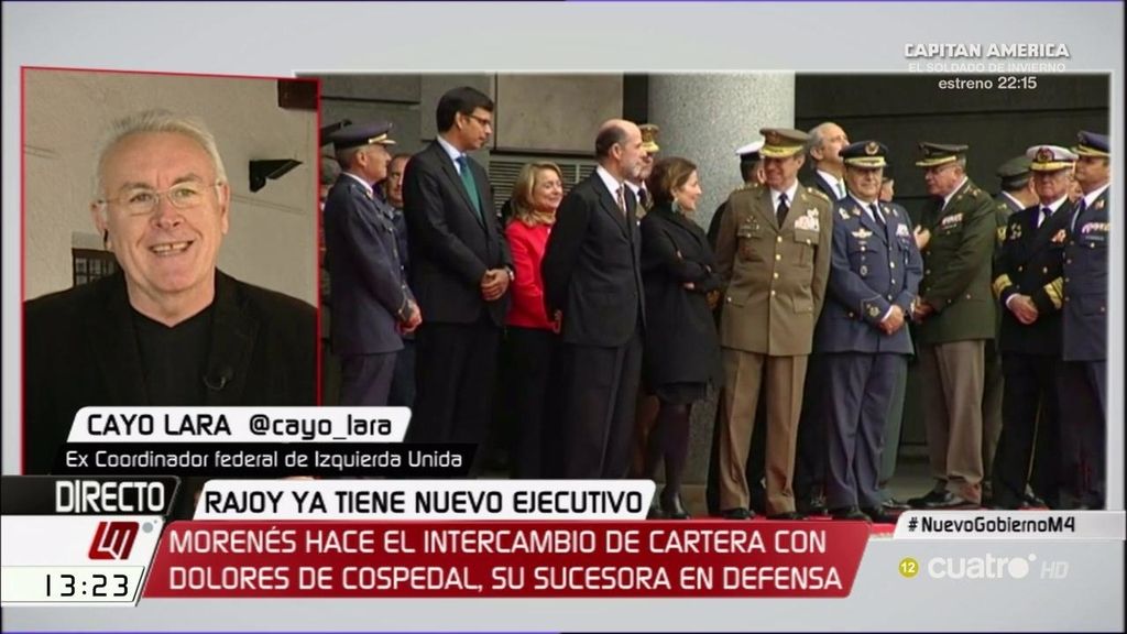 Cayo Lara tampoco apoya el cargo de Cospedal como ministra de Defensa