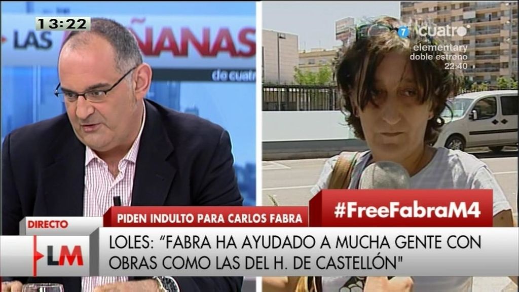 Loles, a favor del indulto de Fabra: “Ha hecho mucho por Castellón”