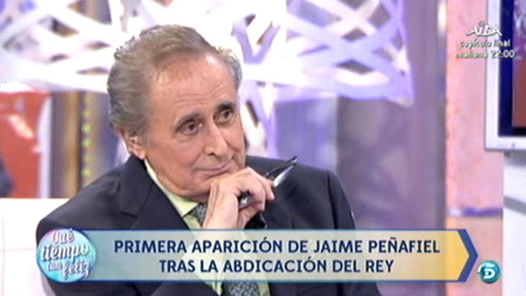Jaime Peñafiel: "Nunca voy a ser felipista, no le voy a dar el beneficio de la duda"