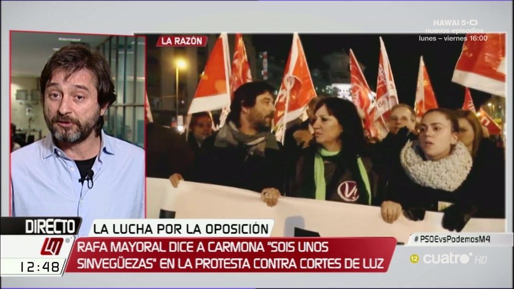 Mayoral opina sobre su rifirrafe con Carmona en la manifestación de la pobreza energética