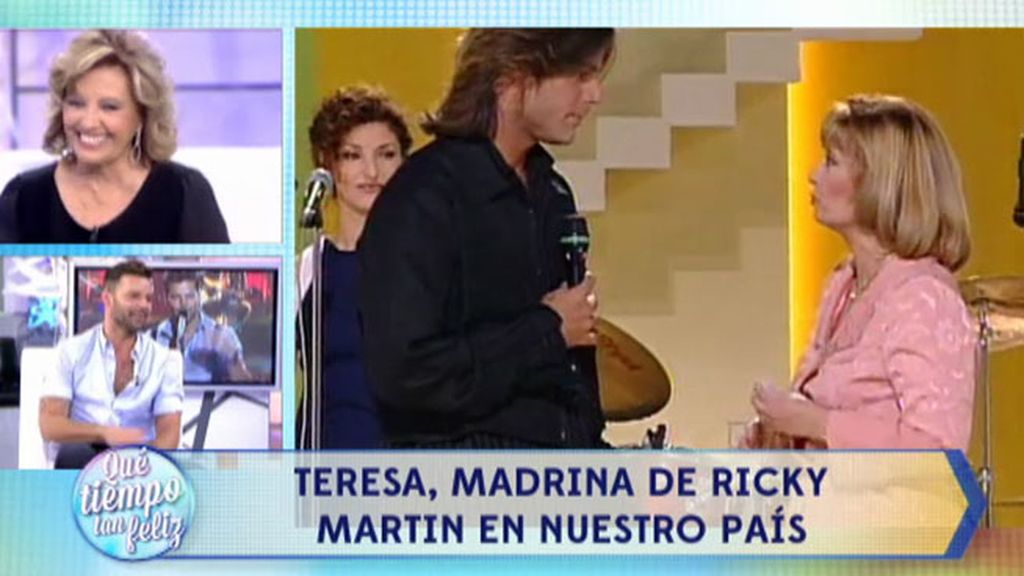 Así fue la primera vez que Ricky Martin visitó un plató de televisión en España
