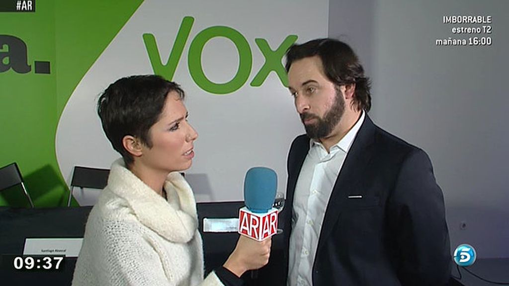 Santiago Abascal: "El electorado del Partido Popular se está resquebrajando" Santiago Abascal: "El electorado del Partido Popular se está resquebrajando"