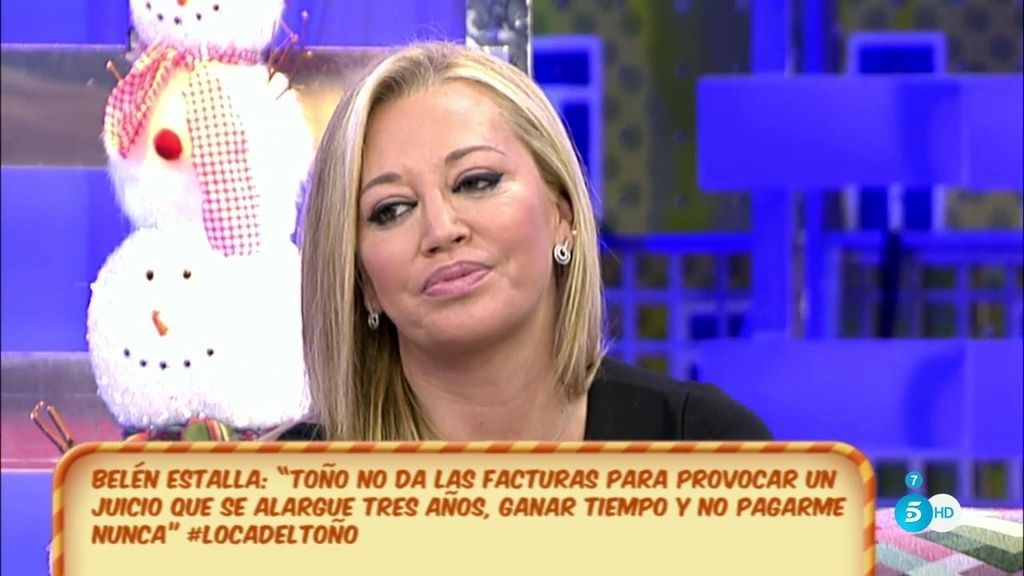 El plazo de Toño Sanchís para entregar las facturas a Belén Esteban vence este jueves