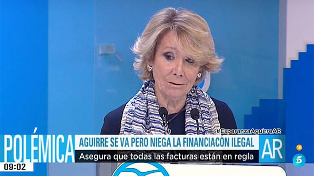 Aguirre dimite pero niega estar implicada