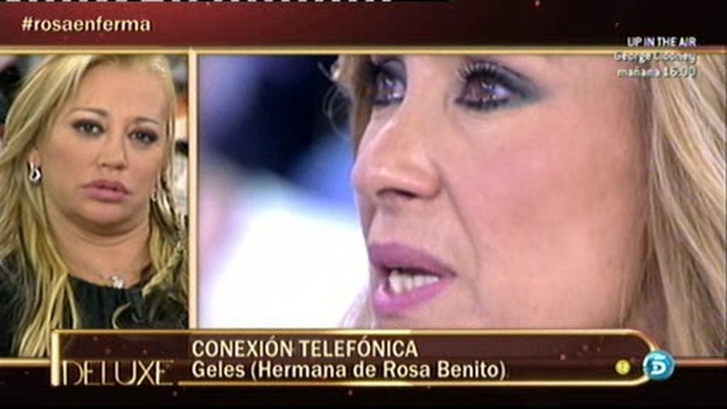 Geles, hermana de Rosa Benito sobre su estado: "Mi hermana está fatal"