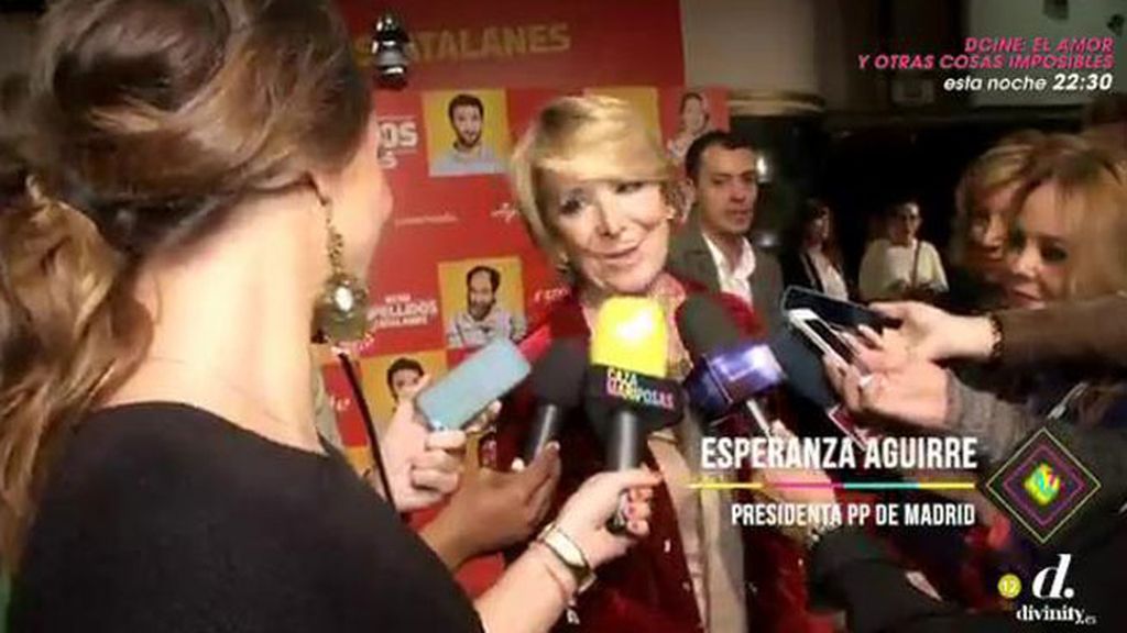 Esperanza Aguirre: "Todo el que quiere presentarse a las elecciones puede hacerlo"