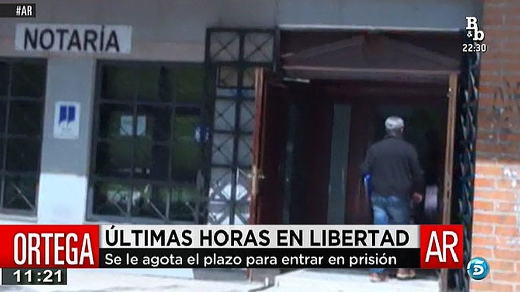Ortega Cano acude al notario horas antes de que se agote el plazo para entrar en prisión