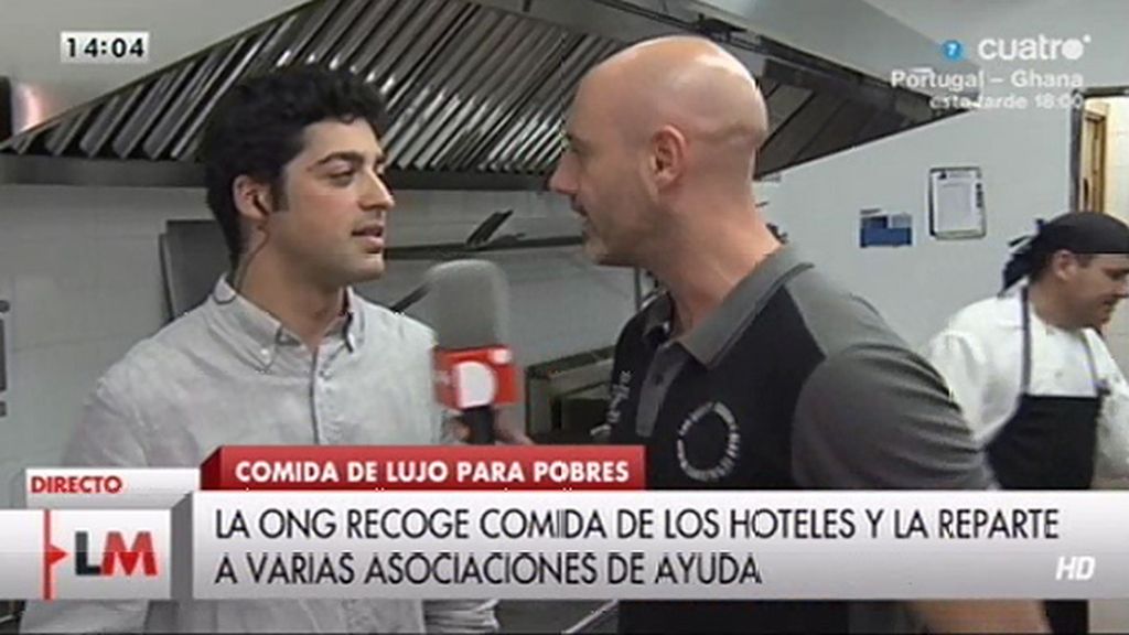 'Nutrición sin fronteras' recoge comida sobrante de hoteles para repartirla a quienes la necesitan