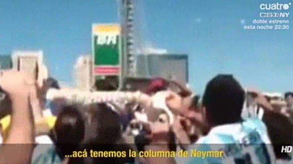 Hinchas argentinos aseguran tener la columna vertebral de Neymar