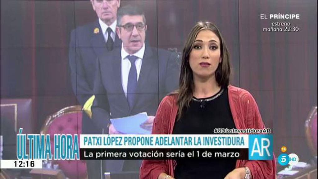 Patxi López propone adelantar el debate de investidura al día 1 de marzo